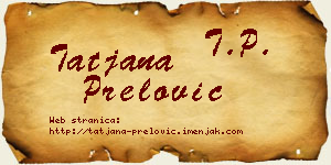 Tatjana Prelović vizit kartica